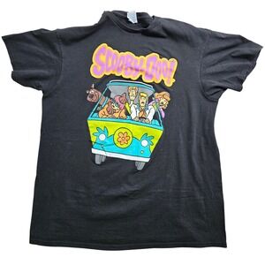 Scooby-Doo Mystery Machine Graphic T-Shirt Black Delta Pro Weight XL 0775‎